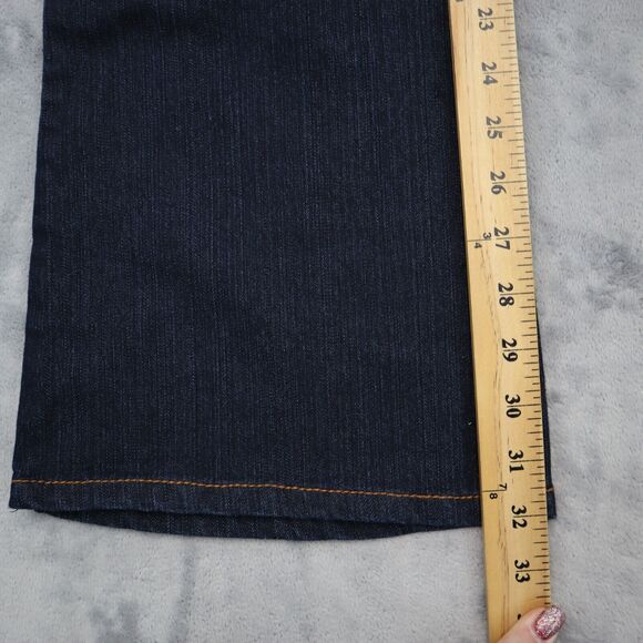 SO Jeans Girls 9 Dark Blue Deep Value Denim Flared Leg Fitted Hip Casual Pants - Picture 5 of 14